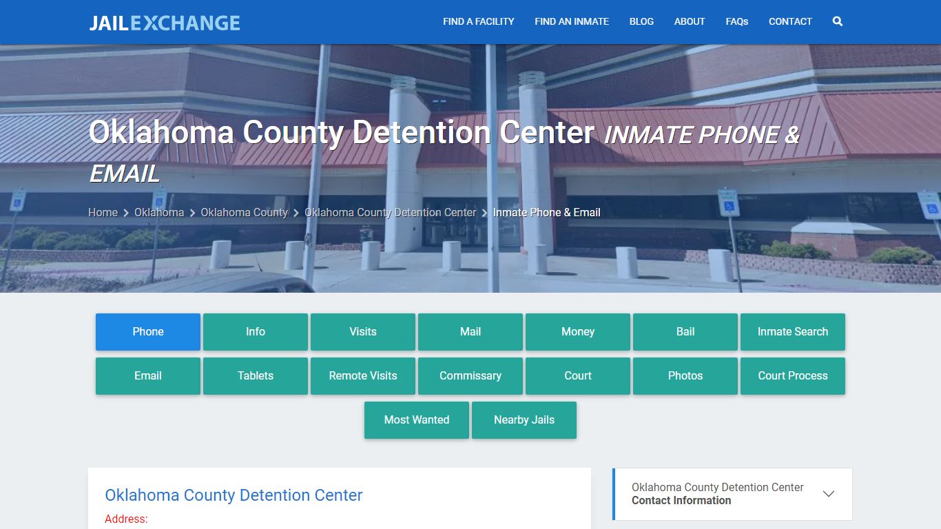 Inmate Phone - Oklahoma County Detention Center, OK - Jail Exchange